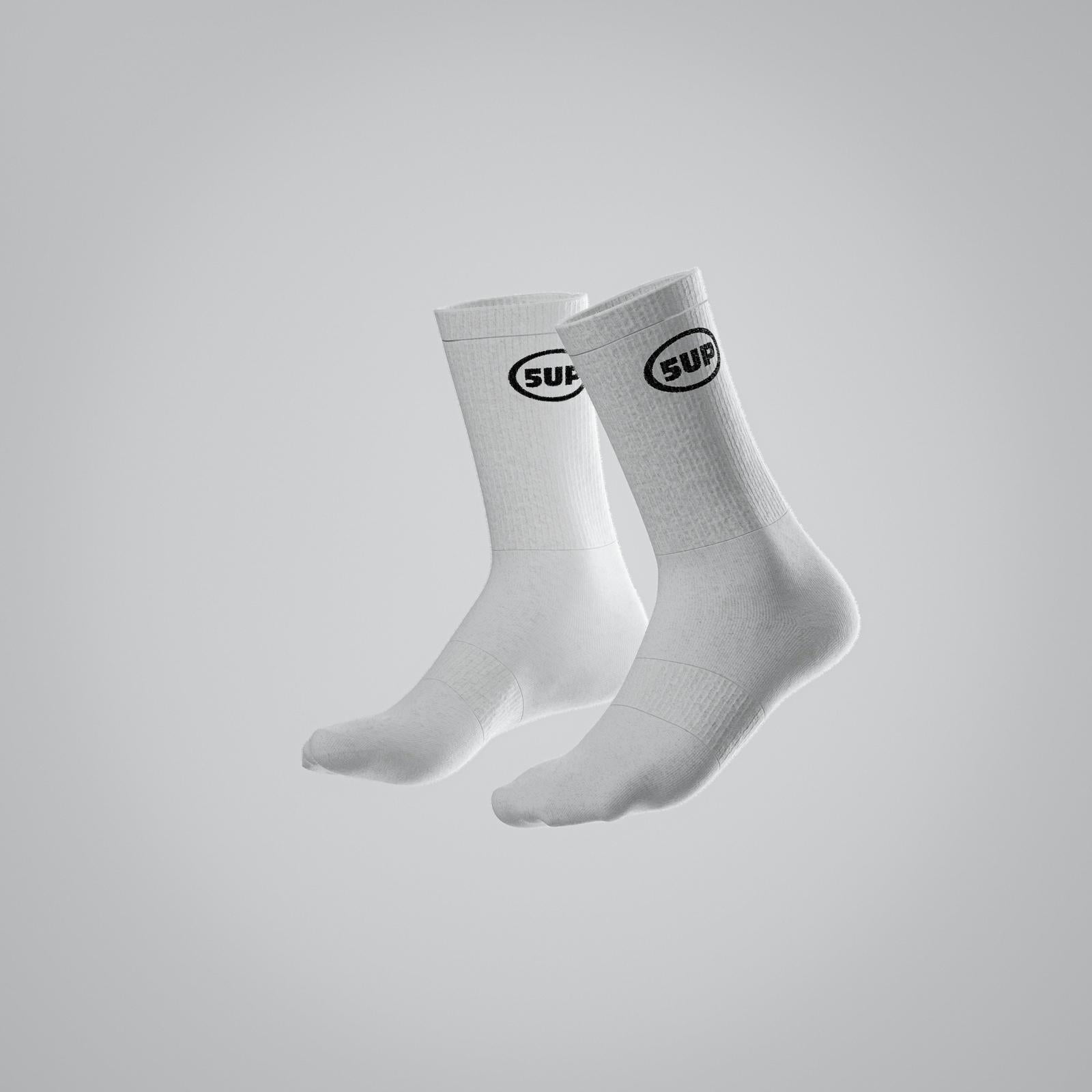 White "5UP" Socks